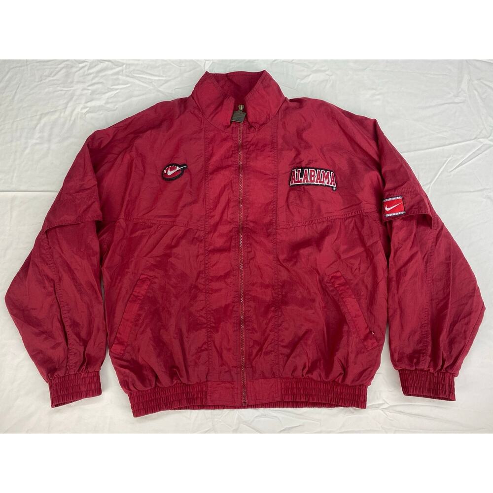 VTG 90s Nike Alabama Crimson Tide Football nylon windbreaker jacket, L